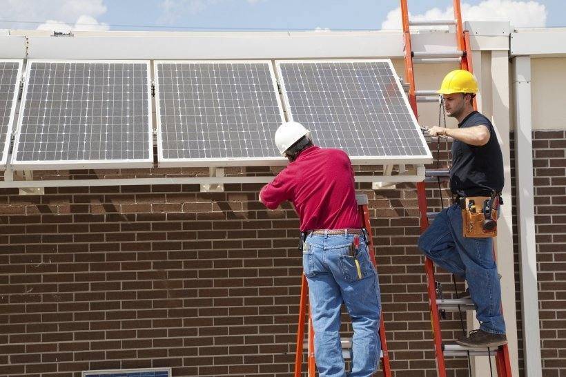 solar worker -planning a solar install