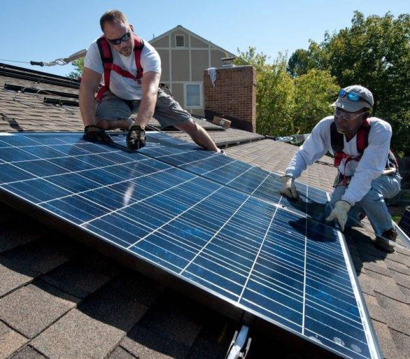 solar panels installation photo