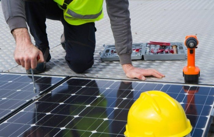 Torque down solar panels